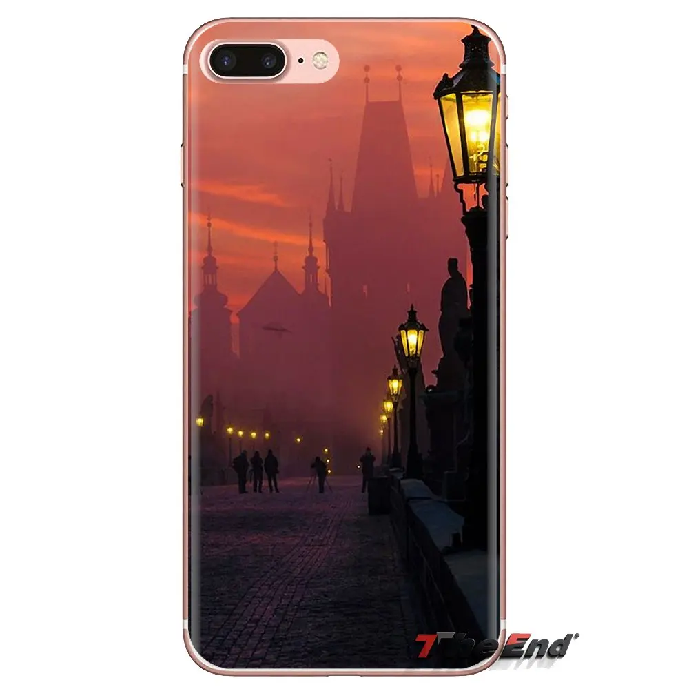 For Sony Xperia Z Z1 Z2 Z3 Z5 compact M2 M4 M5 C4 E3 T3 XA Huawei Mate 7 8 Y3II Soft Covers Prague Europe Prettiest Bridges City |