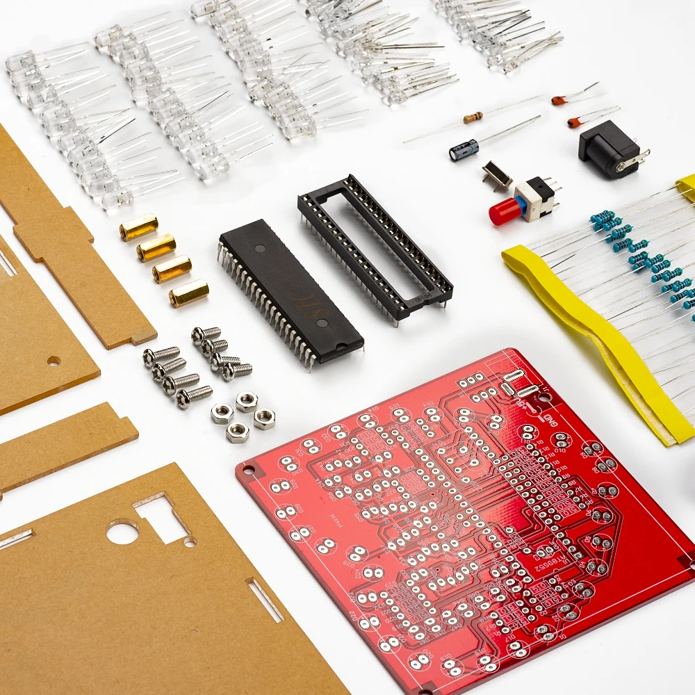 Электронный diy kit Красочный светодиодный сердце сделай сам Светодиодный лампа в