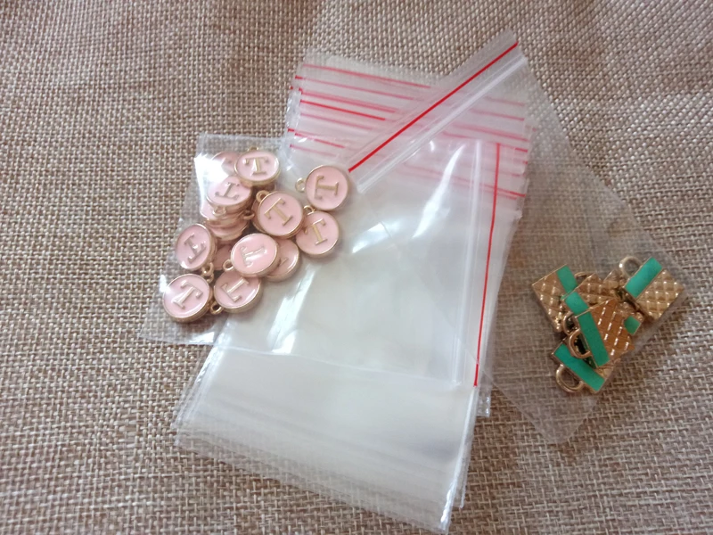 100 шт. мини ювелирные изделия мешки Ziplock молния и застежка-молния замок крышкой