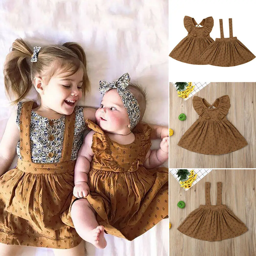 Новый Цветочный сарафан Pudcoco для маленьких девочек летнее праздничное платье