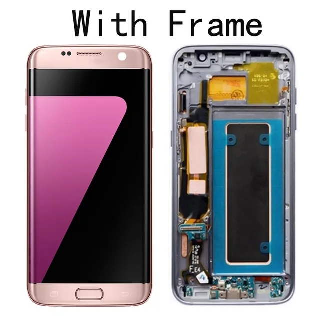 Оригинальный SUPER AMOLED ЖК-экран 5 дюйма с рамкой для SAMSUNG Galaxy s7 edge G935 G935F дигитайзер