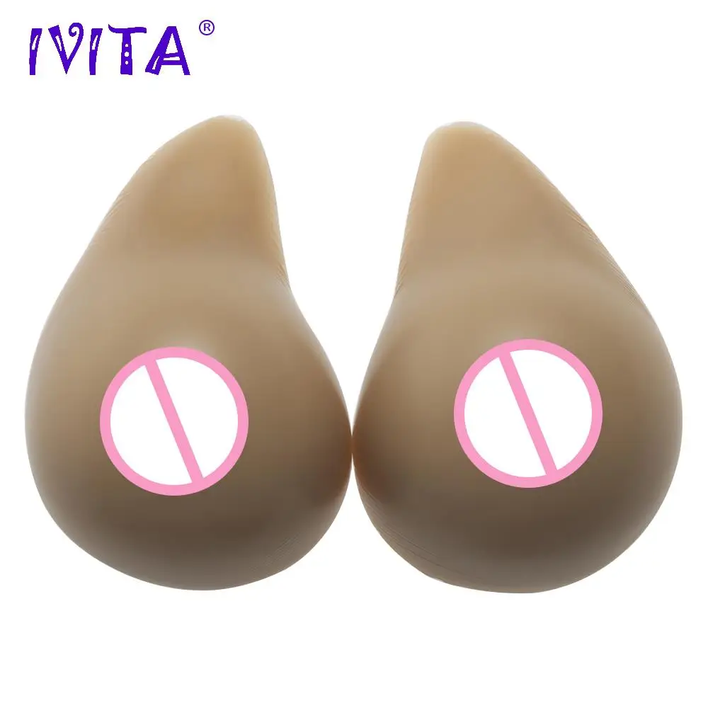 IVITA 3200 г спиральные накладные груди искусственные силиконовые формы для