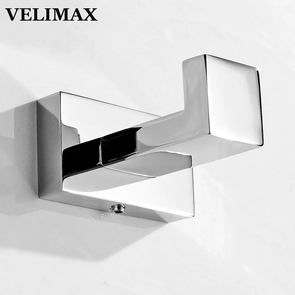 VELIMAX современный один крючок Нержавеющая сталь одинарный настенный Полотенца
