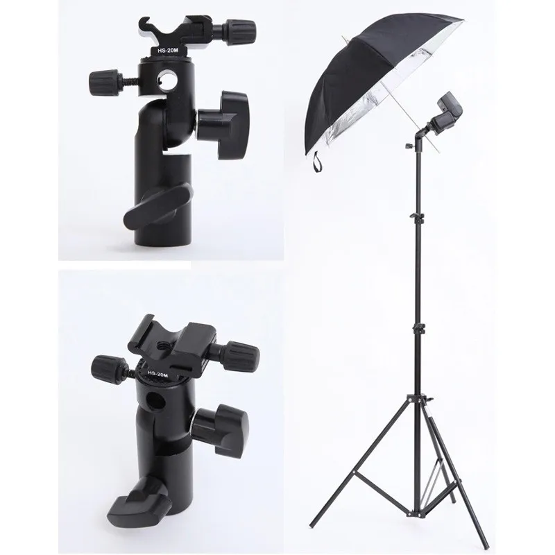 

Falconeyes Photo Umbrella Speedlite Flash Holder Cold Shoe Bracket w/ umbrella Hole + Screw Adapter L Type
