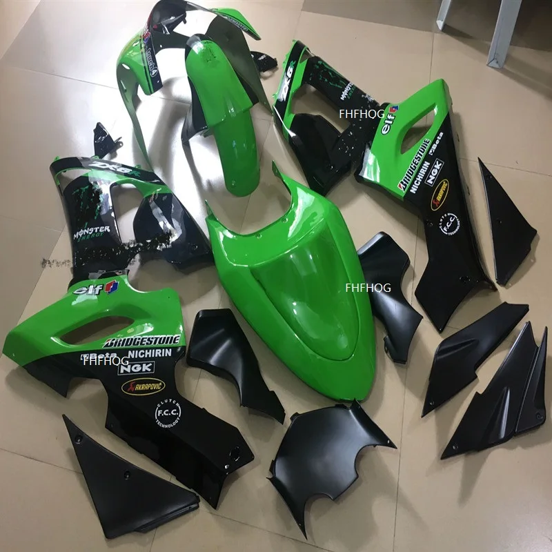 Комплект обтекателей для мотоцикла ZX6R 636 05 06 KAWASAKI Ninja ZX 6R 2005 2006 ABS зеленый глянцевый