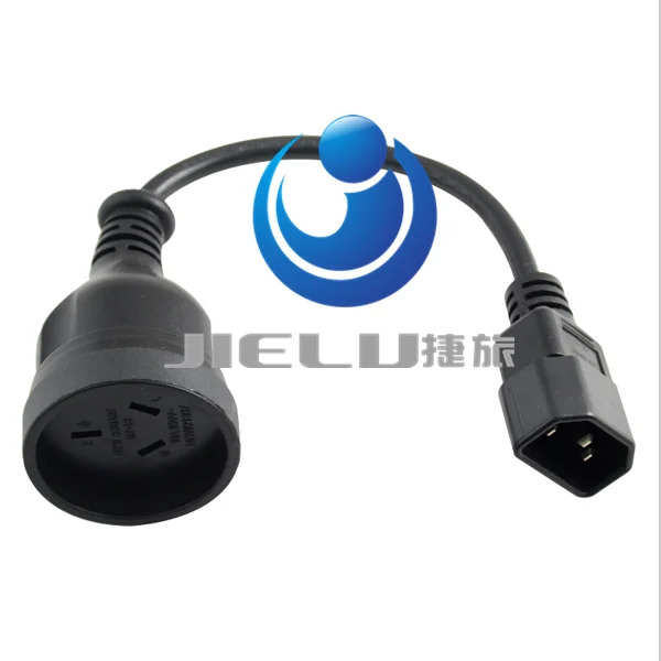 

10PCS C14-AU Socket,IEC320 C14 Male Plug To Australia New Zealand Socket PDU UPS Server Power Extension Cable Adaptor Cord 0.1m