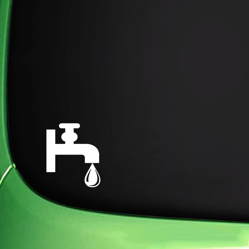 QYPF 10.7CM*12.7CM High-quality Plumber Faucet Black Silver Vinyl Car Styling Sticker Decal C15-3218 | Автомобили и мотоциклы
