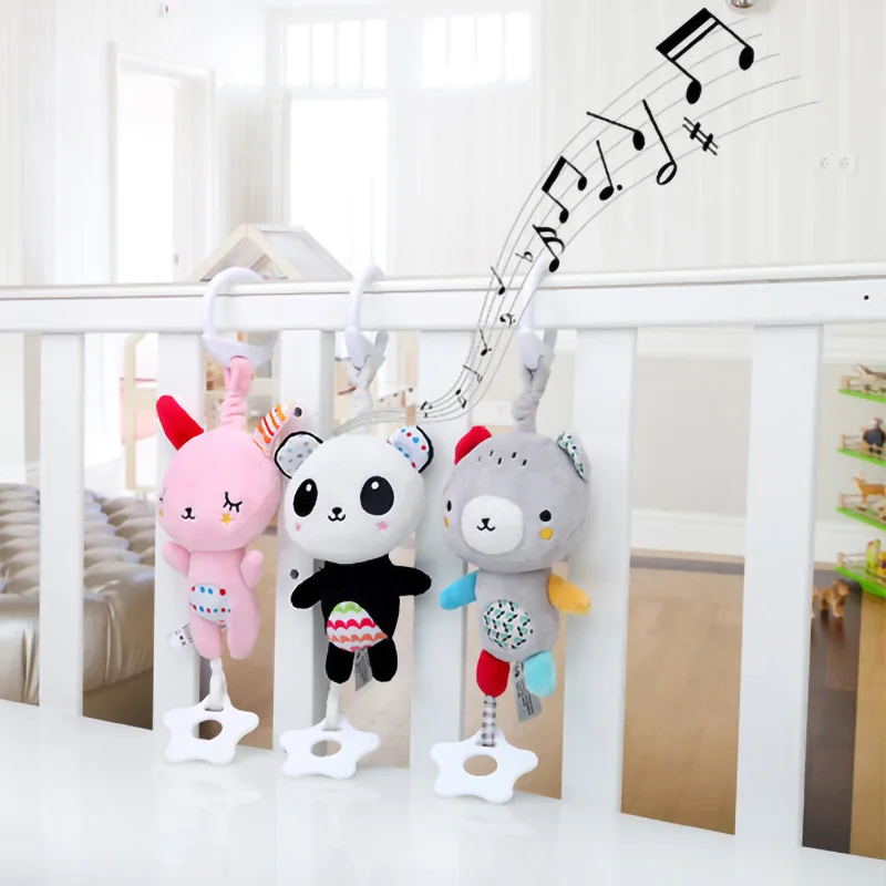 

New Baby Rattles Toys Mobiles Toddler Crib Toys For Baby Soft Bed Bell Animal Musical Montessori Mobile Rattles Christmas Gifts