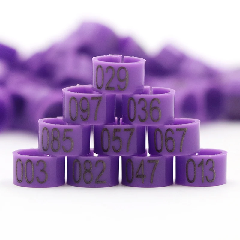 2 Set Of 1-100 Numbered 10mm Poultry Bird Pigeon Duck Chicken Clip Leg Color Foot Rings Pet Management Logo Identification Tool