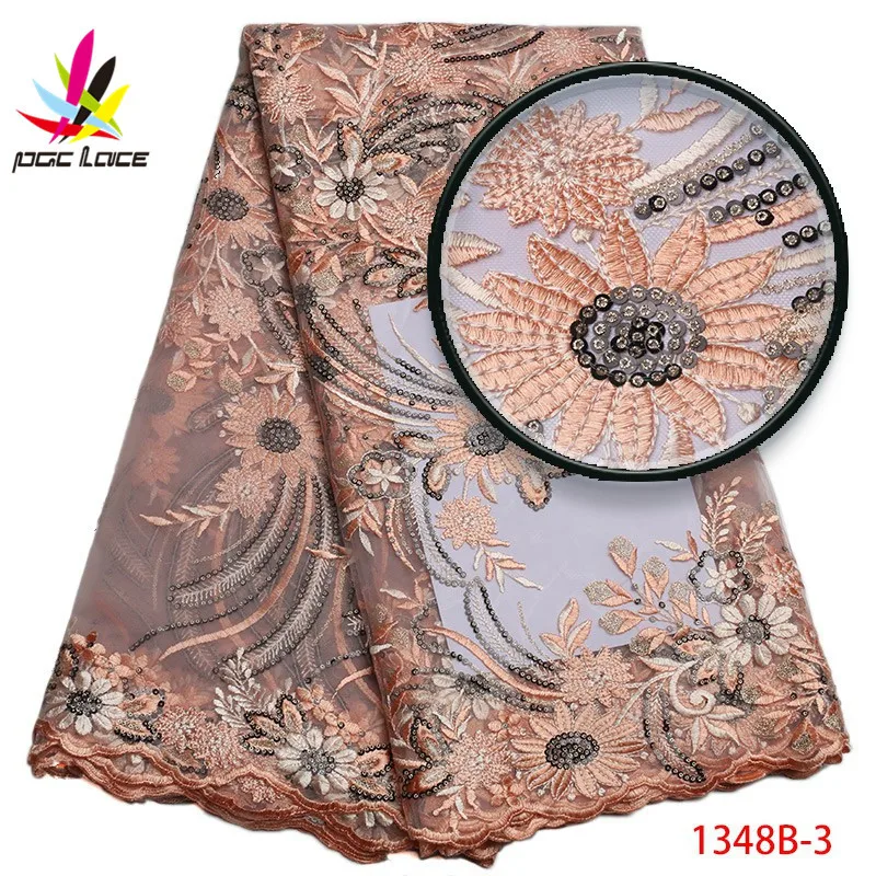 2018 High Quality Colorful Lace Flower African Voile For Wedding Pretty French Tulle Fabric 5YARDS AMY1348B-1 | Дом и сад