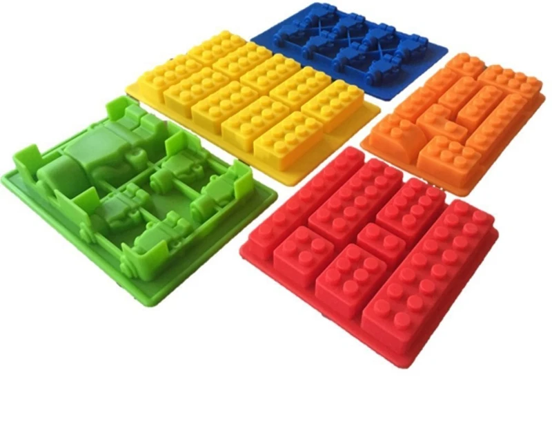 

5PCS Building Bricks Ice Trays 10 Silicone Ice Mold Robot Chocolate Mold Jelly Pan Silicone Candy Mold Logo Lovers