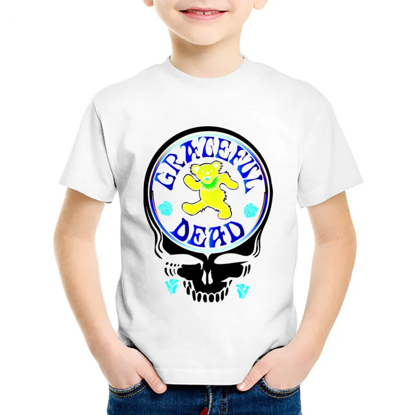 Детские футболки с принтом Grateful Dead и Skull детские летние надписью кантри фолк рок