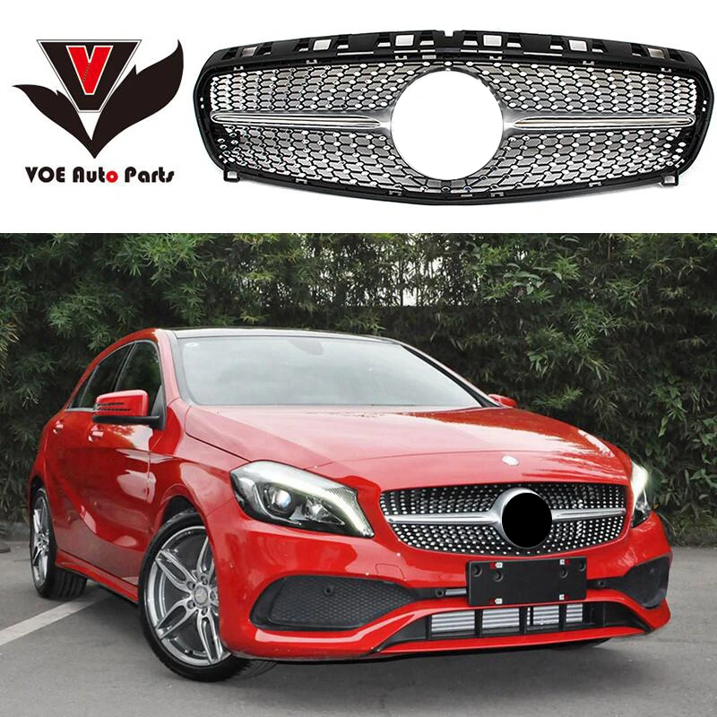 Передняя решетка для гриля Mercedes W176 ABS Diamond Benz 2013 2014 2015 A Class A180 A200 A260 A45