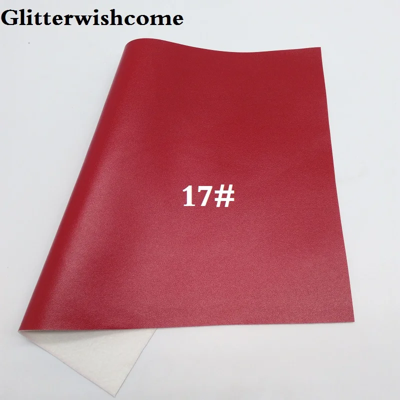 Glitterwishcome 21X29 см A4 размер винил для бантов наппа кожа Fabirc искусственная кожа листы для бантов, GM197A - Цвет: 17