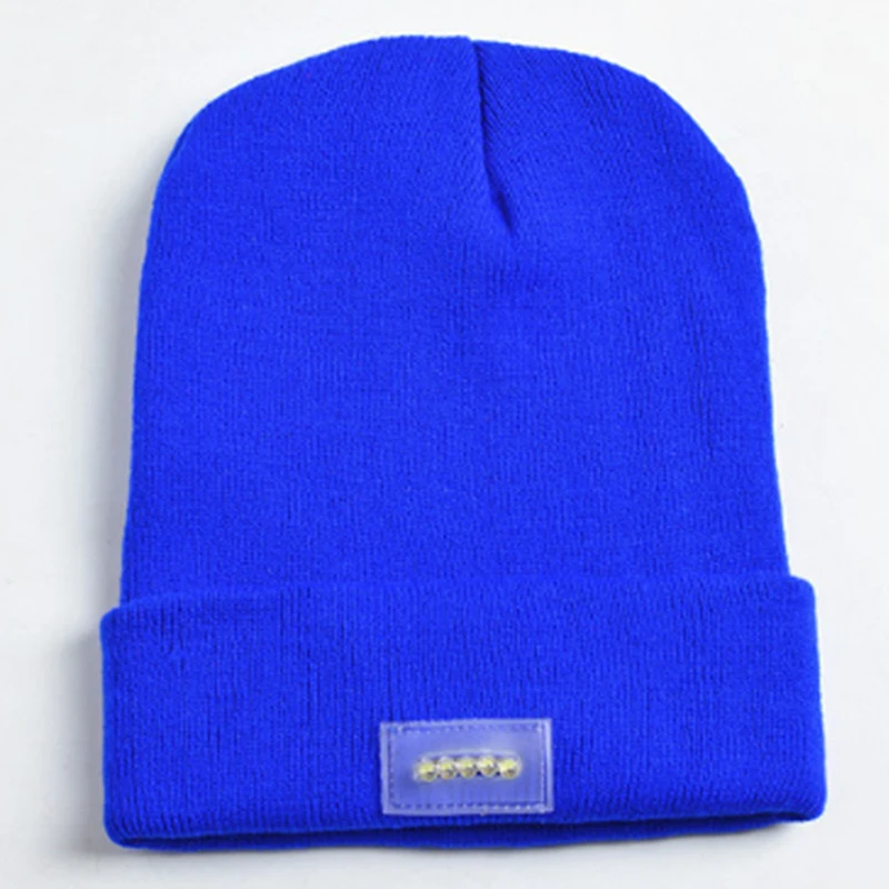 5 светодиодный освещенные Кепки зимняя теплая шапочка для рыбалки охоты Кемпинг