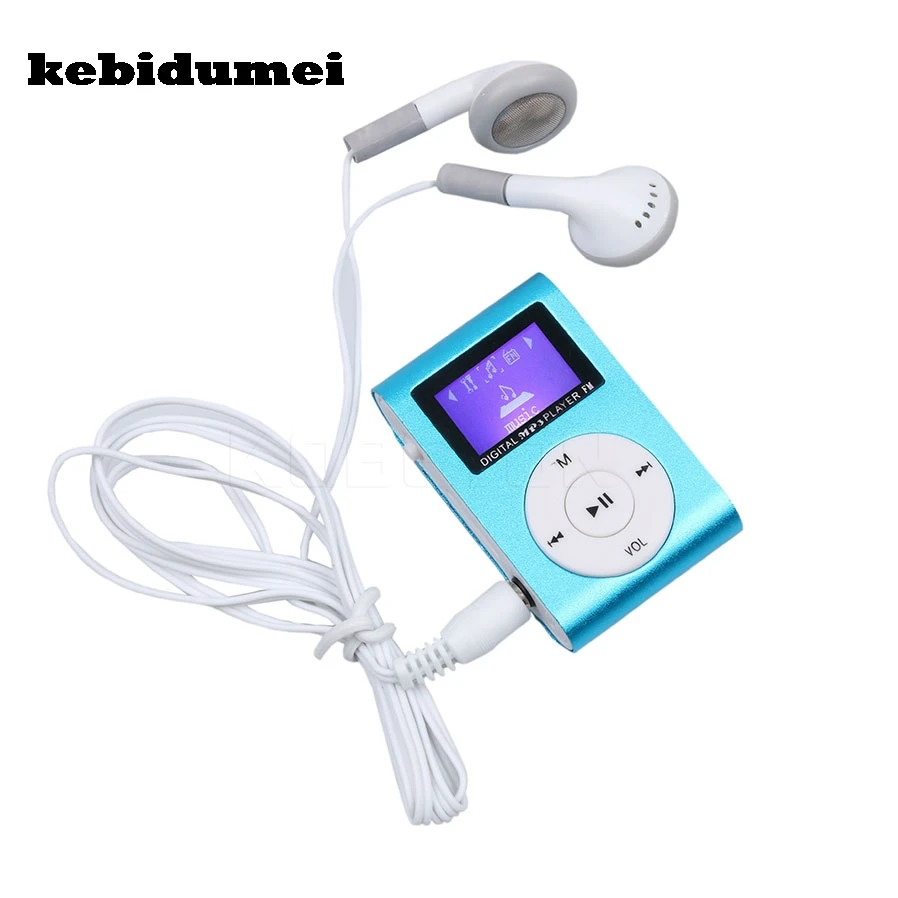 Портативный мини mp3 плеер kebidumei с зажимом ЖК экран разъемом Micro TF/SD наушниками и USB