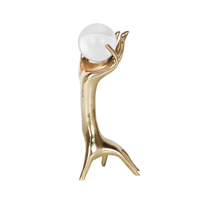 Pandora's Hand Modern Ornaments Home Decor Creative Table Piece Brass Handicraft Statue