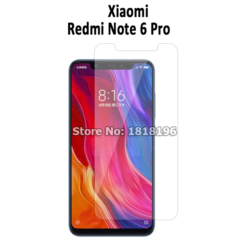

Закаленное стекло для Xiaomi Redmi Note 6 Pro, защита экрана 9H 2.5D, Защитное стекло для телефона Xiaomi Redmi Note 6 Pro, стекло