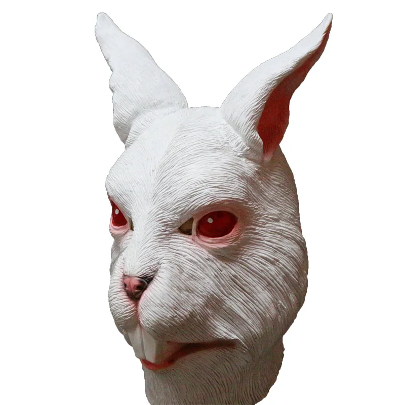 

2018 Realistic Top Sales Vivid Cute Rabbit Animal Masks Latex For Halloween Party Decoration Props