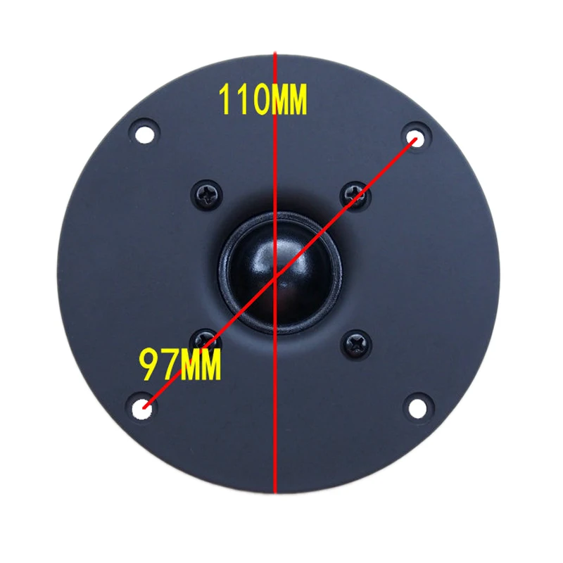 4 &quotдюйма 110 мм 4Ohm 6Ohm 8Ohm 20 Вт HIFI шелковая пленка высокочастотный твитер домашний