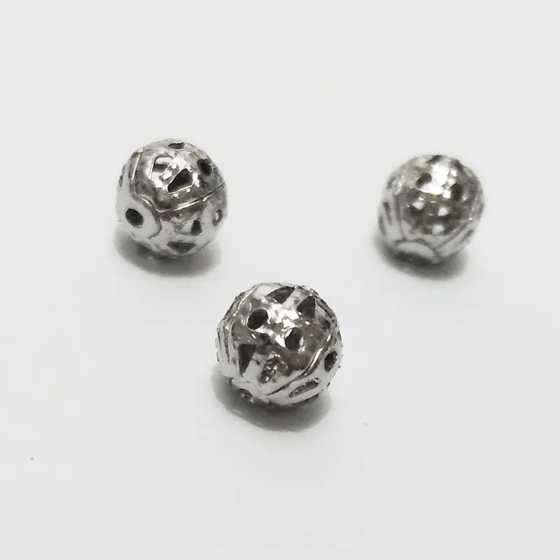 Комплектующие для сережек полые шарики Цветочные бусины лариат ожерелье