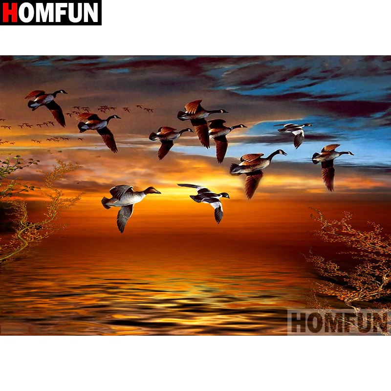 Набор для алмазной вышивки HOMFUN A14334 картина из квадратных/круглых страз сделай