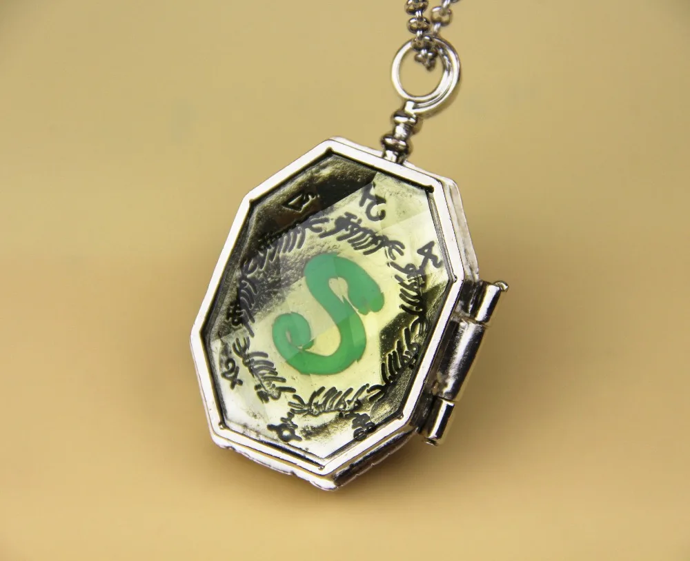 Модное ювелирное изделие, серебряный шарм, Поттер, медальон-крестраж, ожерелье, двухсторонняя подвеска, ожерелье, лучший подарок для фанатов