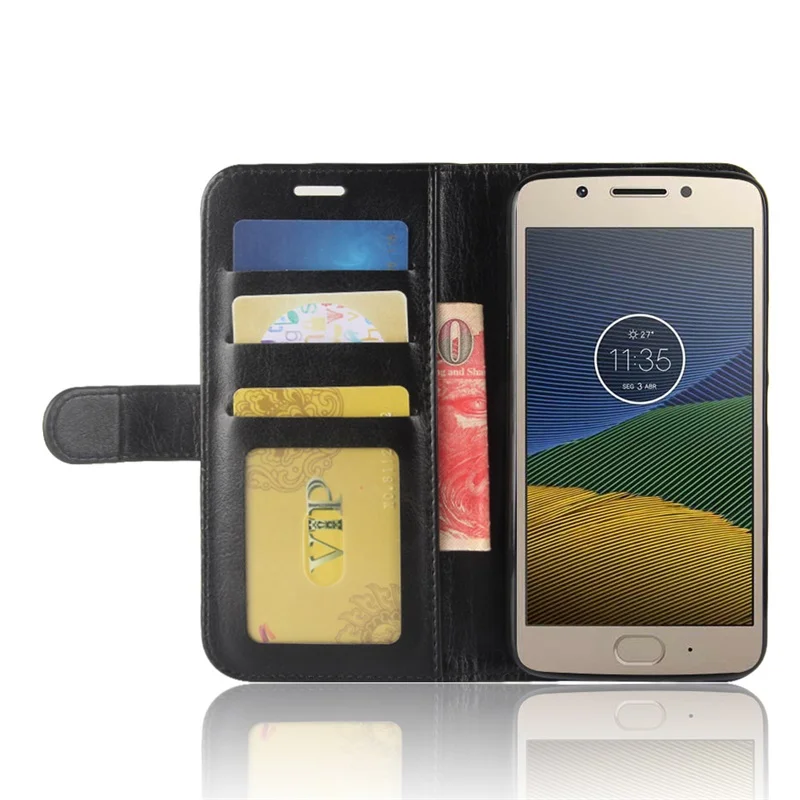 On For Motorola Moto E 4 Plus USA Version cover flip wallet Leather Full protect pouch Phone Bag E4 case | Мобильные телефоны и