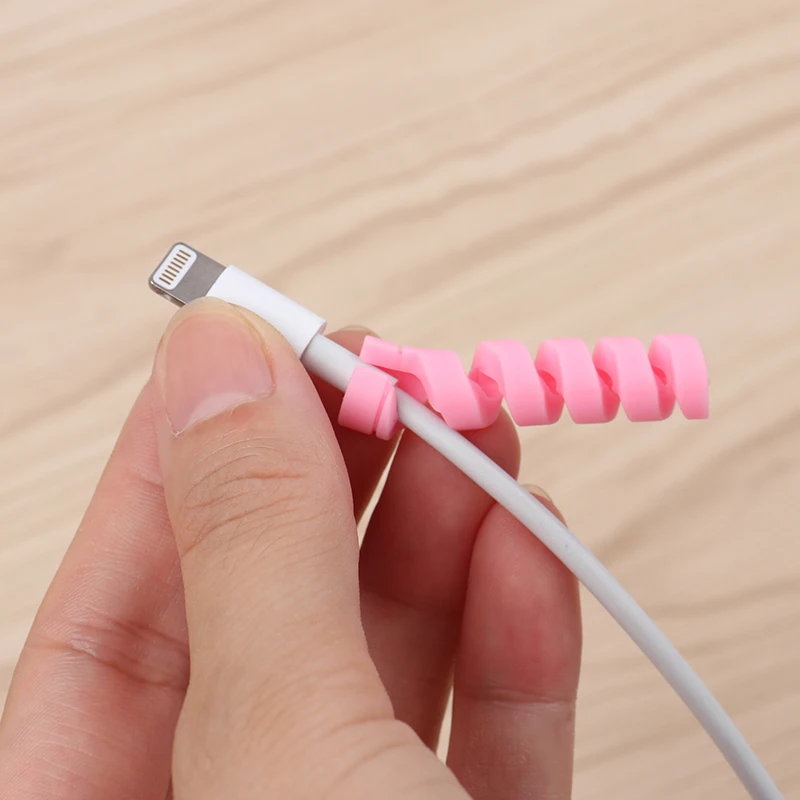 6 шт. силиконовый спиральный протектор кабеля для iphone Android samsung xiaomi