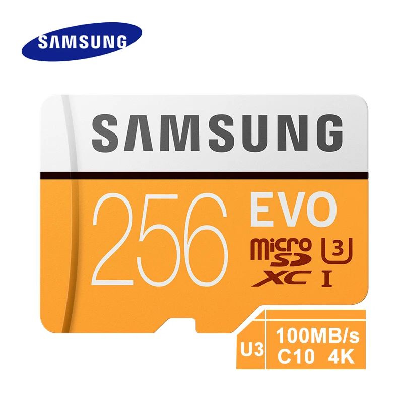 SAMSUNG TF Транс флэш микро карта 32 Гб 64 128 ГБ 256 MicroSD карты SDHC SDXC Max 100Ms EVO C10 Micro SD памяти |