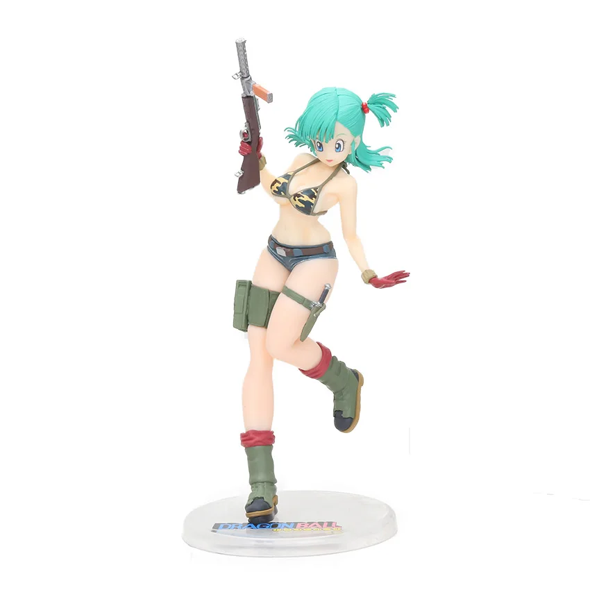 bulma army opp Фигурка Dragon Ball Girls Gals NO 18 Lazuli Bulma Ranchi ПВХ Фигурки Dragon Ball Z Коллекционная модель куклы игрушки - Цвет: bulma army opp