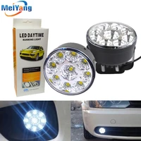 waterproof 7cm 2 75 led drl daytime running light white 9smd cree led chips lamps led bulbs car light source parking drl