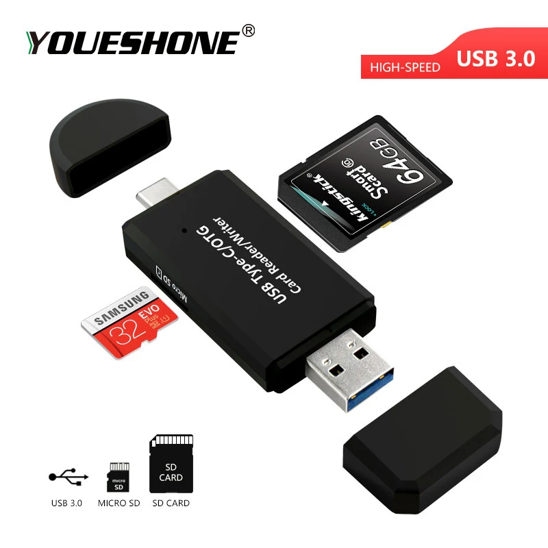 Картридер type c и USB 3 в 1 картридер OTG micro sd usb 0 высокоскоростной Универсальный TF/SD