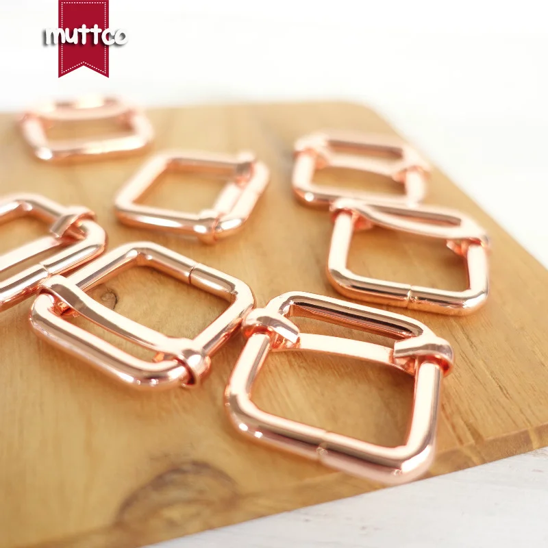 DIY 2 0 см ошейник для собак Розовый Золотой Металл Регулируемая пряжка чемодан