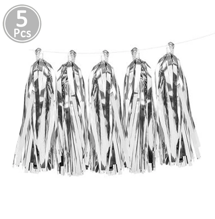 Foil Tissue Paper Tassel Garland Merry Christmas Decorations For Home Table Happy New Year Party Supplies