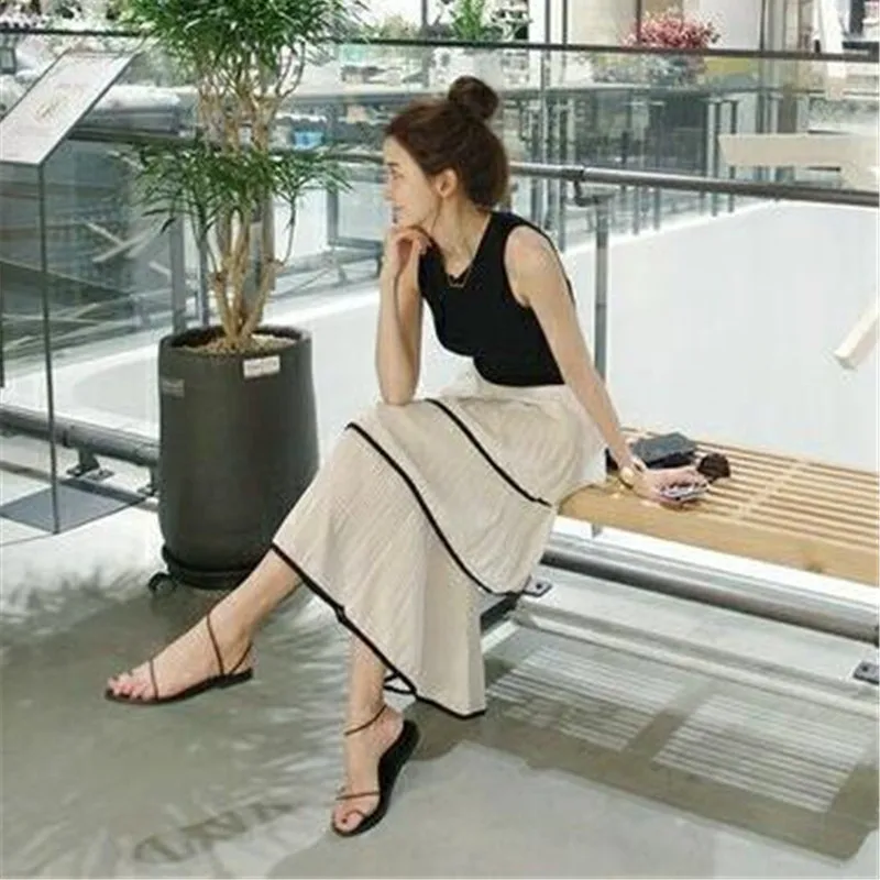 RUGOD Women Cake Skirts Elegant White Cascading Ruffle Skirt Casual High Elastic Waist Chiffon Saias 2019 Summer | Женская одежда