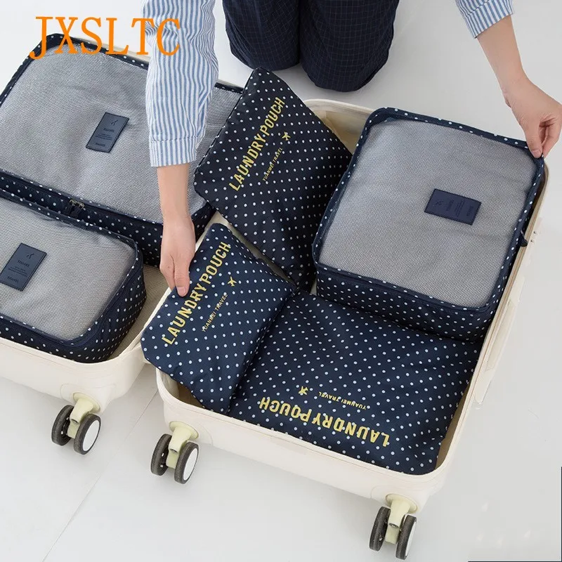 JXSLTC 6 шт./партия дорожная сумка для хранения багажа органайзер одежды сумочка
