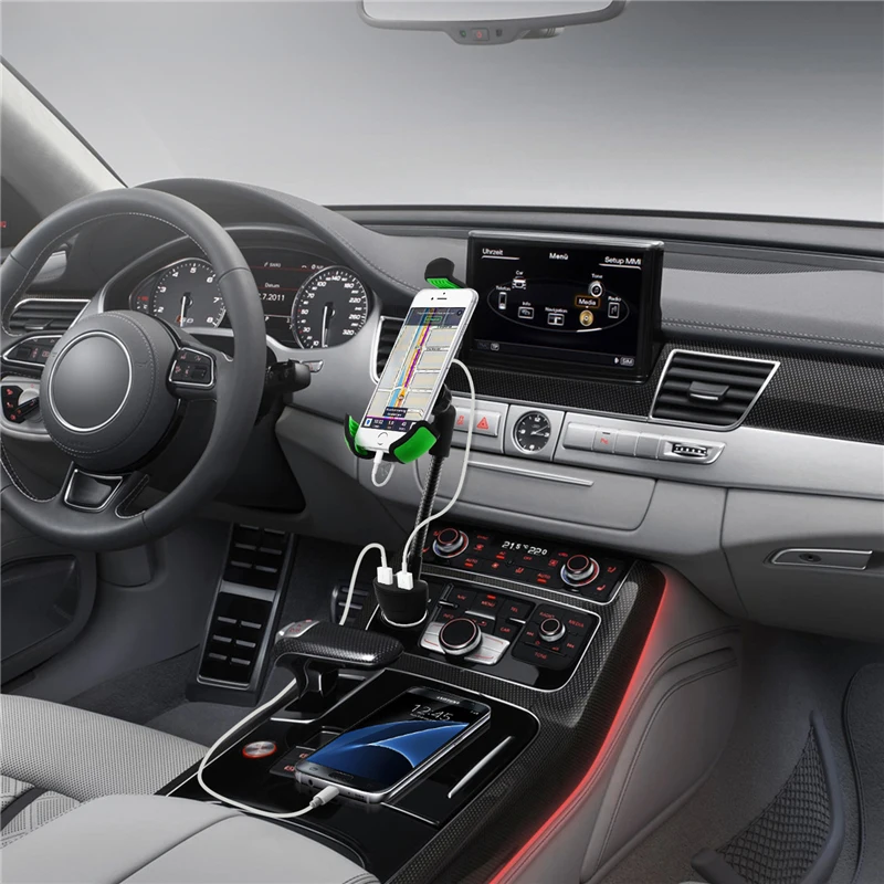 Turata автомобиля Зарядное устройство сигареты держатель для мобильного телефона