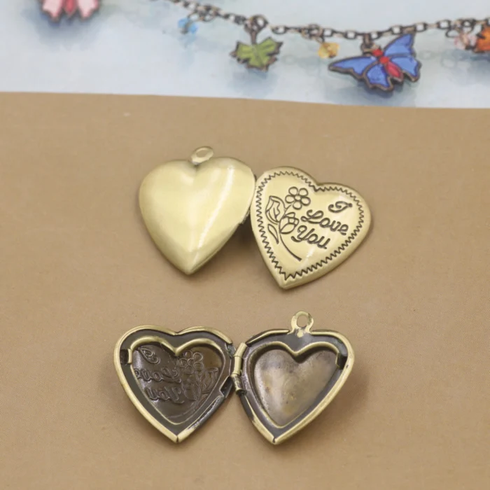 18*22 мм 10 шт. фоторамка с надписью I LOVE YOU медальон медь античная бронза кулон разных