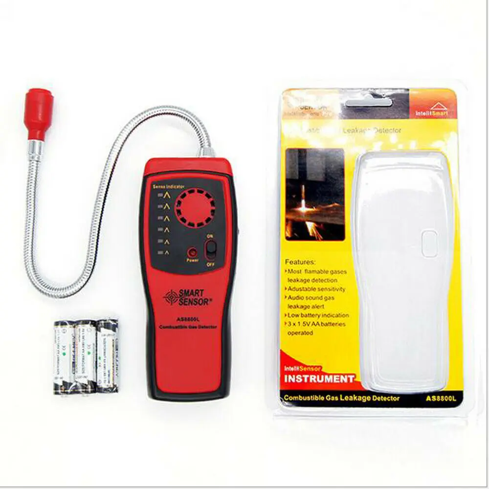 Gas Detector Combustible Hand-held Leak Detecto Biogas alarm AS8800L | Инструменты