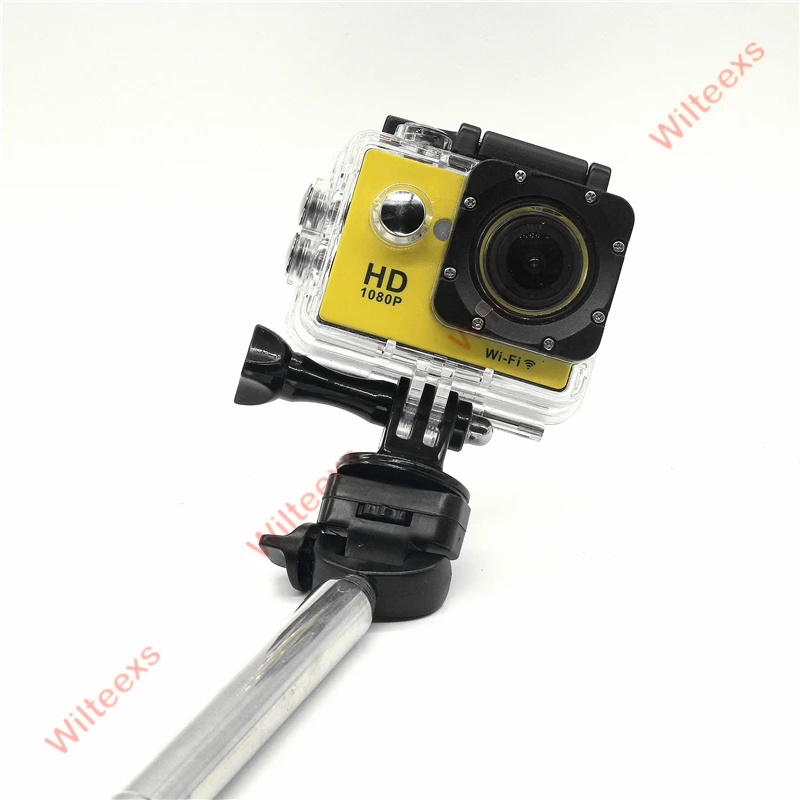 WILTEEXS Выдвижная ручная палка Телескопический монопод адаптер Штатив для Hero 3 + 4 5