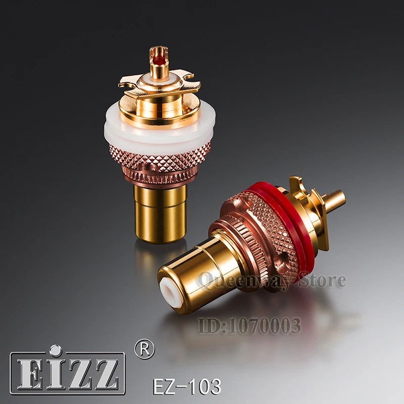 

EIZZ EZ-103 RAC Socket Brass + Phosphor Bronze Vacuum Tube Power Amplifier Audio RAC True Gold Plated Pair