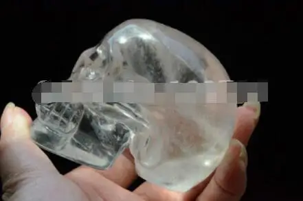 ТИБЕТ ГИМАЛАЙСКИЙ Натуральный прозрачный кварцевый кристалл резьба по черепу |