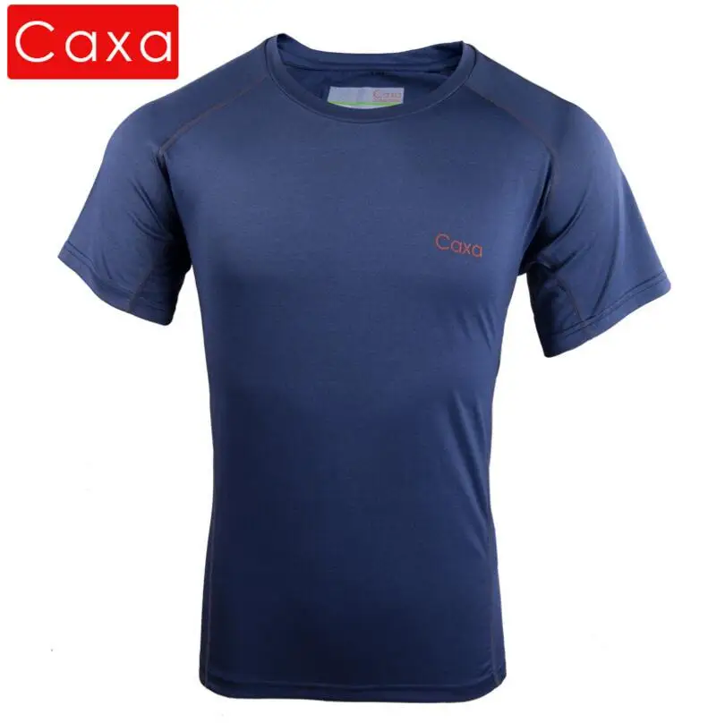 CAXA мужские летние быстросохнущие дышащие футболки Coolmax с короткими рукавами для