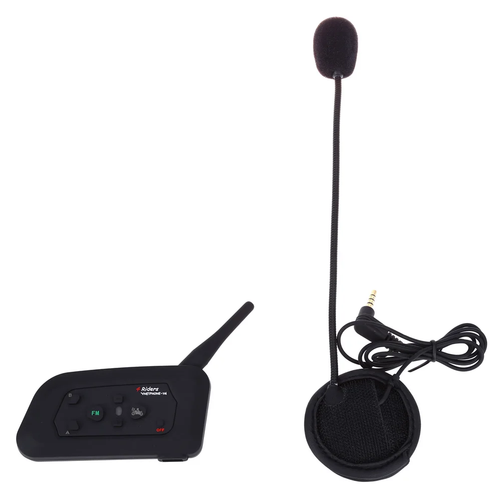 vnetphone V4 - 1200 Full-duplex Bluetooth Motorcycle Helmet Interphone Intercom for 4 Riders max 1200M talking distance | Автомобили и