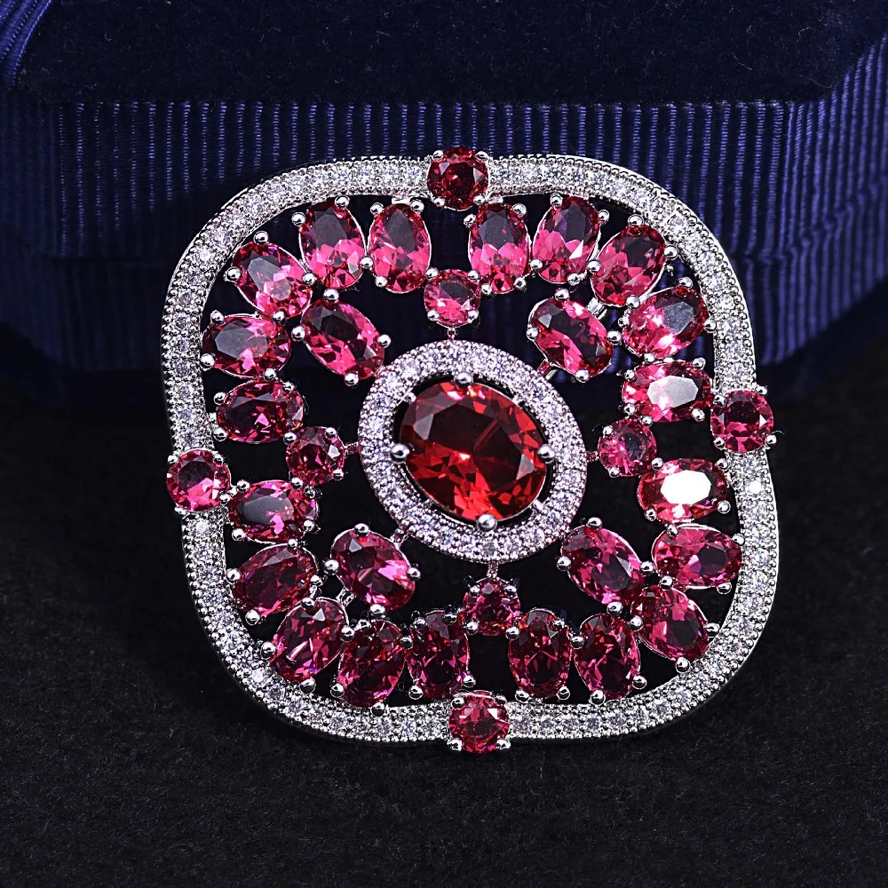 Потрясающие подражали венисы большой площади корсаж брошь Серебряный тон