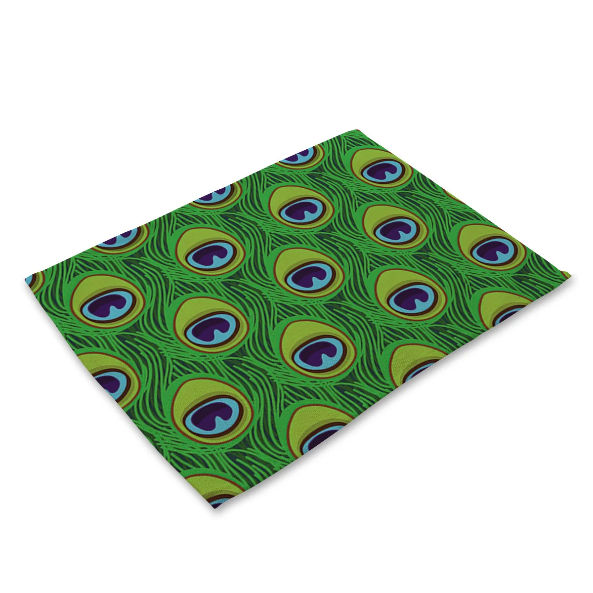 03 Peacock feather Животный принт, стильные подставки для напитков, настольные Коврики для обеденного стола, столовые приборы, павлин, перо, леопард, змеиная кожа, Зебра, тигр, узор - Цвет: 03 Peacock feather