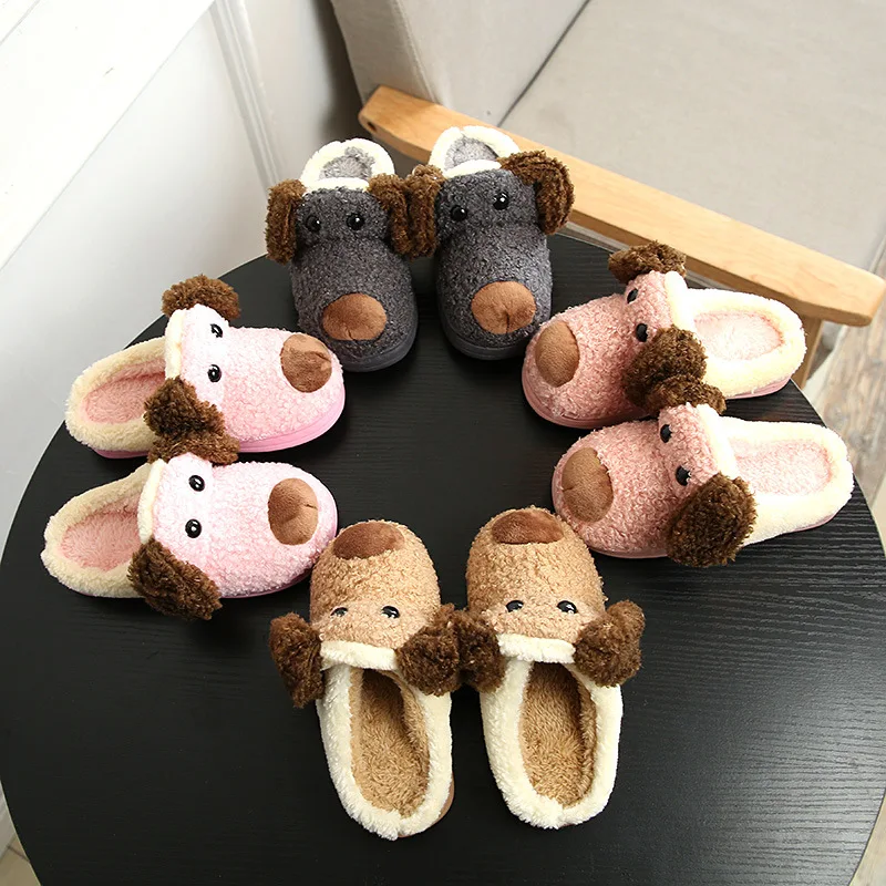 Pantoufle Enfant Пёс из мультфильма дети Шлёпанцы для женщин детей Обувь зимние теплые