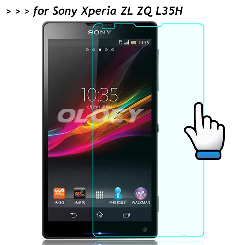 Для sony Xperia ZL LTE ZQ HSPA + закаленное Стекло 9 H спереди Экран протектор защитной