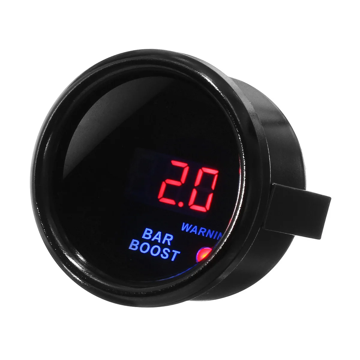 2-дюймовый 52 мм-1~ 2 бар турбо Boost Gauge цифровой светодиодный дисплей черный Автомобильный измеритель с датчиком 12 В